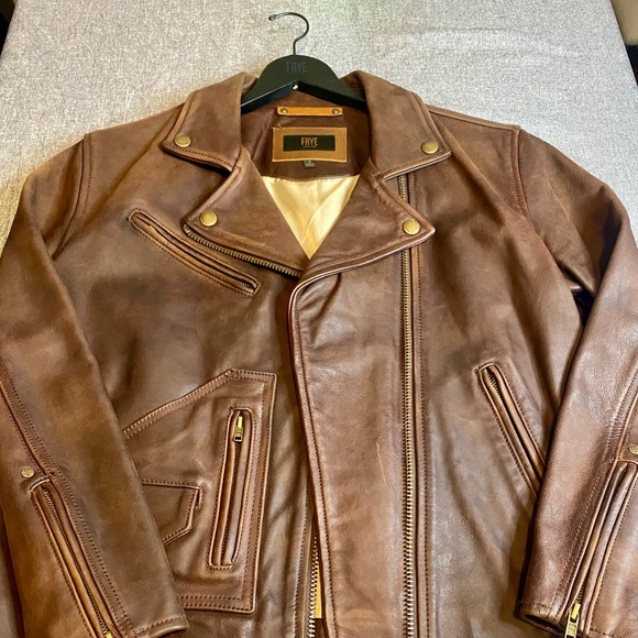Frye Leather Men’s Moto Jacket - Picture 2 of 4